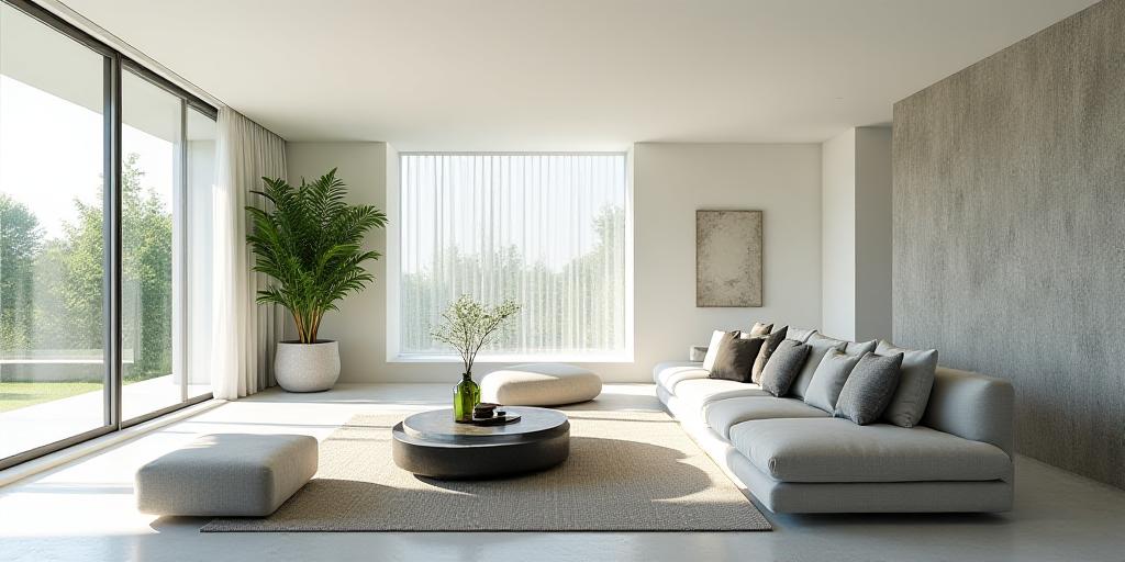 Clean organized volcanic textured home environment